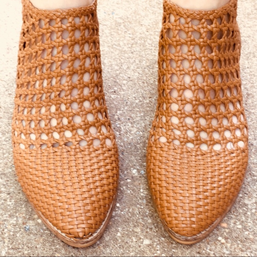 Jeffrey Campbell Gallup Woven Ankle Booties 10